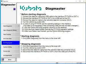 kubota takeuchi diagmaster diagnostic software 2024 bobcat