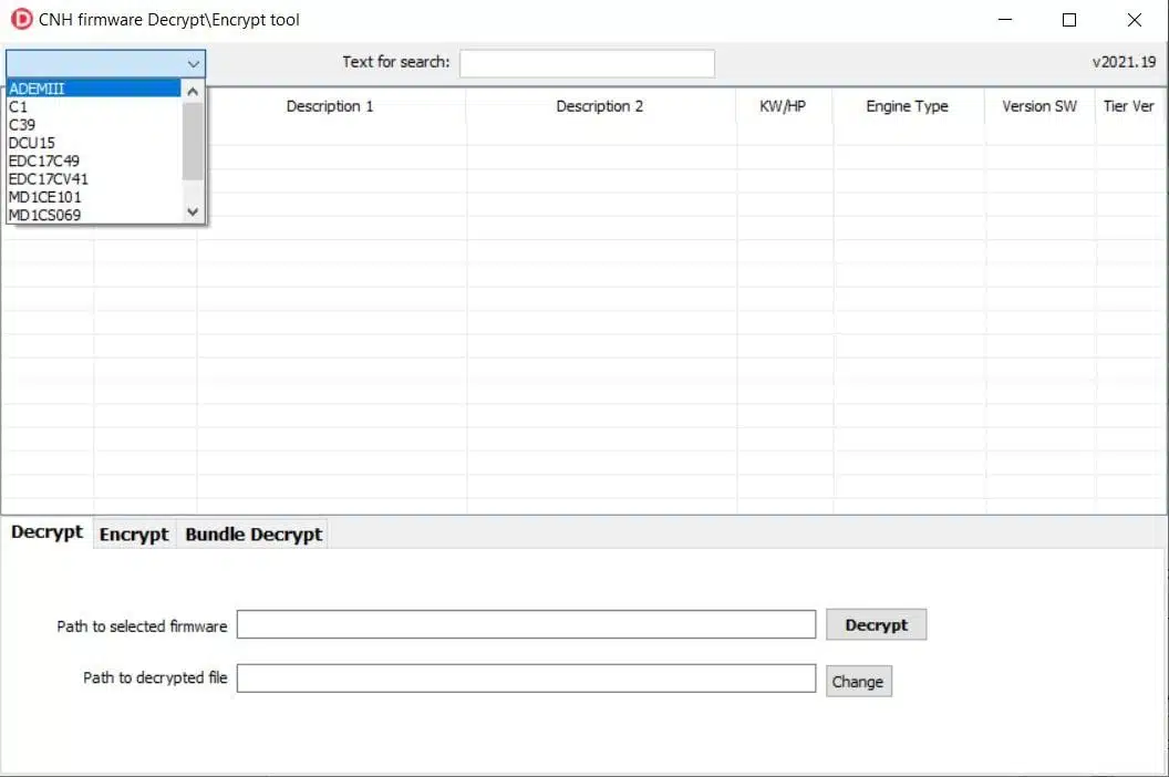 CNH Firmware Decrypt – Encrypt Tool – 1 X File Edit Service - Ally ...