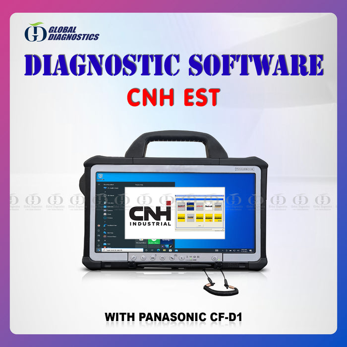 cnh est diagnostics software with laptop