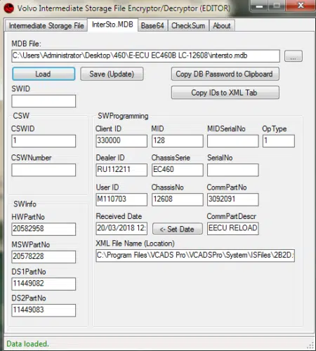 Volvo Excavator EC460B MID 128 – Construction Equipment Flash File