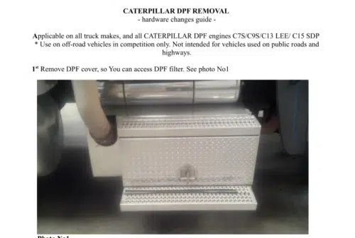 FOR CAAT C7S/C9S/C13 LEE/C15 SDP DPF DELETES User’s Guide – Full Delete Guide !  4 Reviews