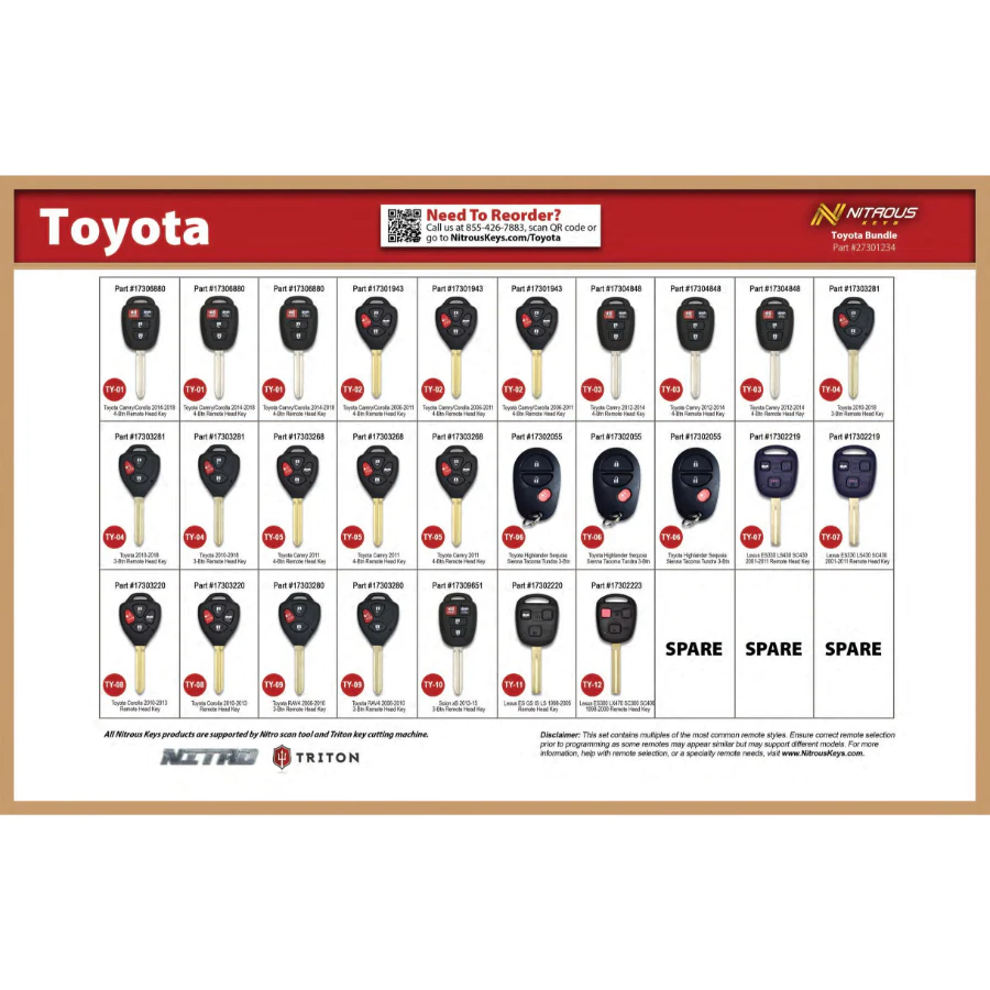 toyota lexus remotes starter bundle 27 pieces